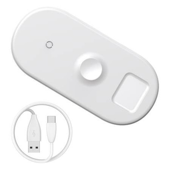 Baseus ładowarka indukcyjna 3w1 18W biała