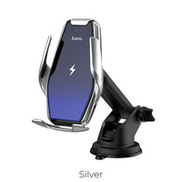 Uchwyt samochodowy Hoco Selected S14 automatyczny z ładowaniem bezprzewodowym Quick Charge 15W mocowany do szyby + wlot powietrz