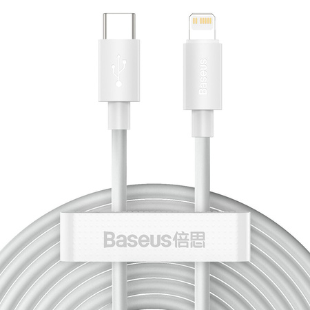 Baseus 2 x kabel usb typ C - Lightning Power Delivery 20W biały 150cm
