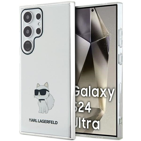 Etui Karl Lagerfeld Samsung S24 Ultra transparent hard case IML Choupette KLHCS24LHNCHTCT