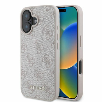 Etui Guess iPhone 16 6.1" różowy 4G Classic GUHCP16SG4GFPI