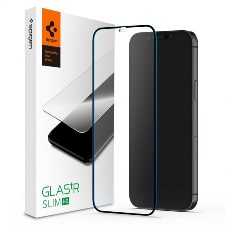 Spigen szkło hartowane FC iPhone 12 mini black