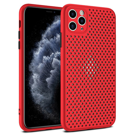 Etui oddychające Huawei P40 Lite czerwone