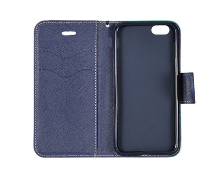 Kabura Book Fancy Samsung i9500 S4 miętowo-granatowa