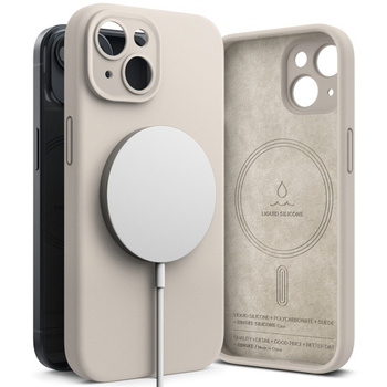 Ringke Silicone z magsafe iPhone 15 stone