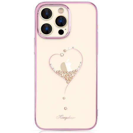 Etui KINGXBAR iPhone 14 z kryształami Swarovskiego Wish różowe