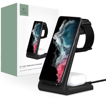 Tech-Protect ładowarka indukcyjna 3w1 A7 czarna / pod Galaxy Watch /