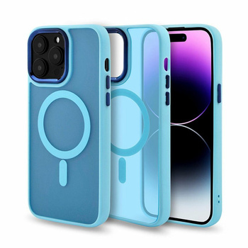 Etui Frosted z MagSafe iPhone 17 błękitne