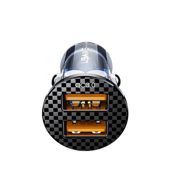 USAMS ładowarka samochodowa 2xUSB: 2x Quick Charge 3.0  36W czarna
