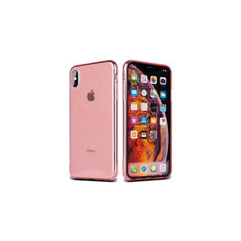 Etui Glitter Clear Samsung A40 różowe