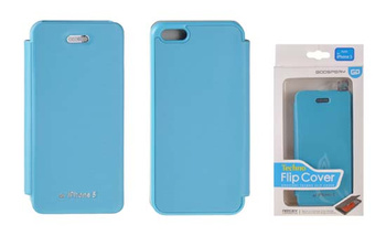 Etui Mercury Techno Flip iPhone 5 jasno- niebieski