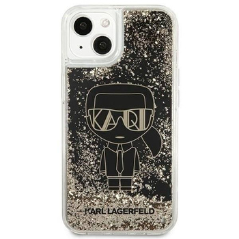 Etui Karl Lagerfeld iPhone 13 czarny hard case Liquid Glitter Gatsby KLHCP13MLGGKBK