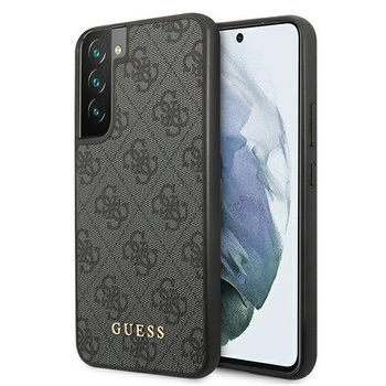 Etui Guess Samsung S22 szary hard case 4G Metal Gold Logo GUHCS22SG4GFGR