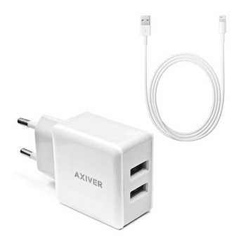 Ładowarka sieciowa Axiver iPhone 5/6/7/ + usb 3.4A