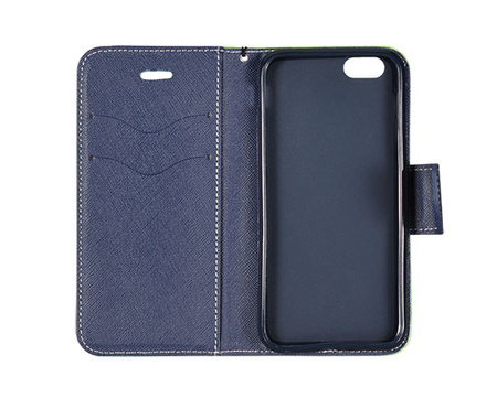 Kabura Book Fancy Samsung i9500 S4 limonkowo-granatowa