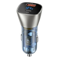 USAMS ładowarka samochodowa 2xUSB: 1x Quick Charge + 1x Power Delivery  72W czarna