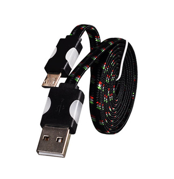 Kabel usb TYP-C sznurówka czarny świecący
