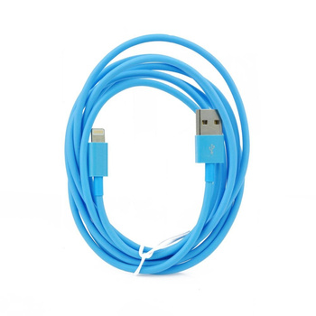 Kabel iPhone 5/6 2metry niebieski iOS8.4