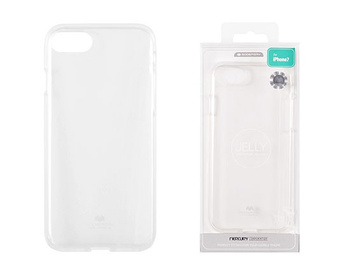 Etui Mercury Jelly iPhone 8 transparent z wycięciem na logo