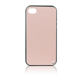 Etui Blun iPhone 5 różowe - skóra