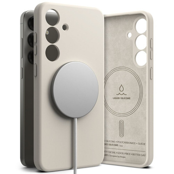 Ringke Silicone z magsafe Samsung S25 stone