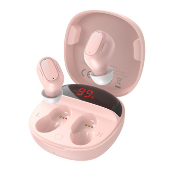 Baseus słuchawki bezprzewodowe bluetooth 5.0 WM01 Plus różowe