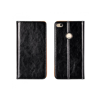 Kabura book SPECIAL iPhone 14 czarna prawdziwa skóra