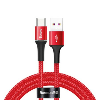 Baseus kabel Halo usb typ C 1m 5A 40W do Huawei SuperCharge czerwony z podświetleniem led