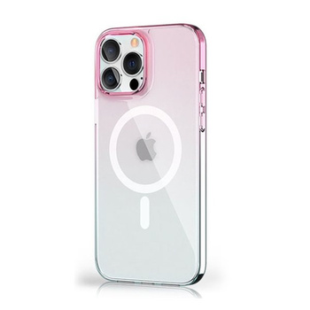 Etui KINGXBAR PQY iPhone 13 Pro Max Gradient z magsafe niebiesko-różowe