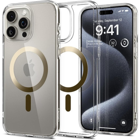 Spigen Ultra Hybrid z MagSafe iPhone 15 Pro Gold