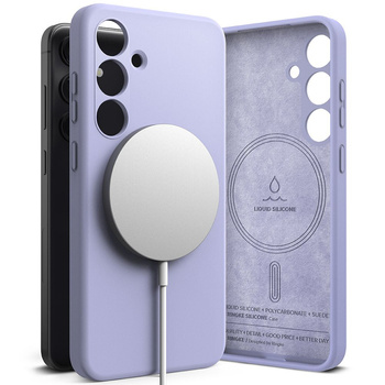 Ringke Silicone z magsafe Samsung S24 lavender