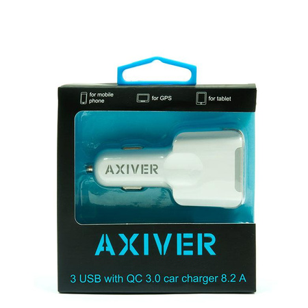 Ładowarka samochodowa Axiver 3 usb 8.2A QC ACC82-3UQC
