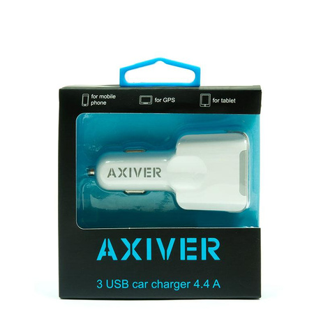 Ładowarka samochodowa Axiver 3 usb 4.4A ACC44-3U