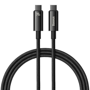 Baseus kabel pleciony 2xusb typ C Power 240W 300cm czarny