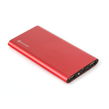 Power Bank PLATINET 8000mAh czerwony polymer 2xUSB