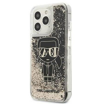 Etui Karl Lagerfeld iPhone 13 Pro czarny hard case Liquid Glitter Gatsby KLHCP13LLGGKBK