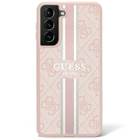 Etui Guess Samsung S23 Ultra różowy hard case 4G Printed Stripe GUHCS23LP4RPSP
