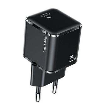 USAMS ładowarka sieciowa 1xusb typ C 25W czarna