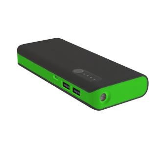 Power Bank PLATINET 8000mAh + latarka czarno/zielony