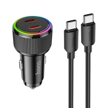 Hoco ładowarka samochodowa NZ14 2xusb C PD 50W z kablem c-c