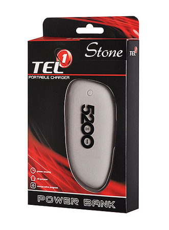 Power Bank STONE 5200mAh szary