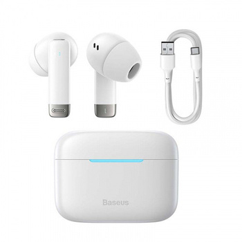 Baseus słuchawki bezprzewodowe bluetooth 5.3  E9 białe