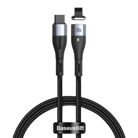 Baseus kabel magnetyczny ZINC Safe usb typ C - iPhone Lightning 20W 2m czarny