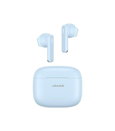 Usams US14 słuchawki bezprzewodowe bluetooth 5.3 ENC + stacja dokująca niebieskie