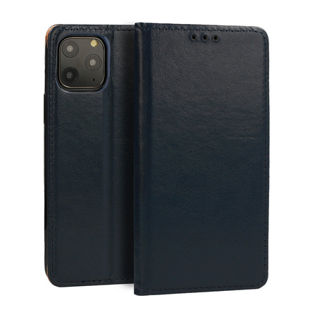 Kabura book SPECIAL Samsung A23 4G / 5G / M23 5G granatowa prawdziwa skóra