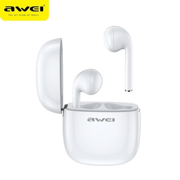 Awei T28 słuchawki bezprzewodowe bluetooth 5.0 + stacja dokująca białe
