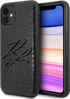 Etui Karl Lagerfeld iPhone 11 czarny hard case Croco Karl Lagerfeld KLHCN61CRKBK