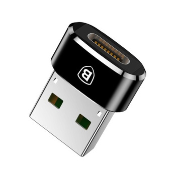 Przejściówka Baseus typ C męski do usb żeński 2.4A black