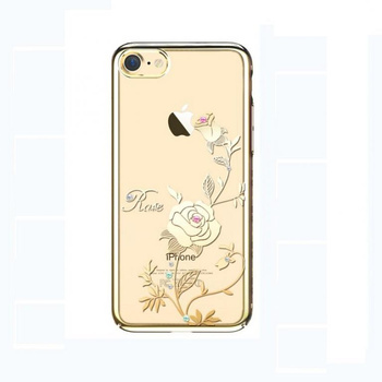 Etui KINGXBAR iPhone 7 Foliflora Rose gold frame