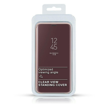 Etui Clear View Samsung A71 fioletowe